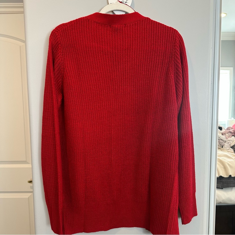 Fashion Nova Zoe Two Pocket Cardigan - Red (Size M) - Picture 6 of 6